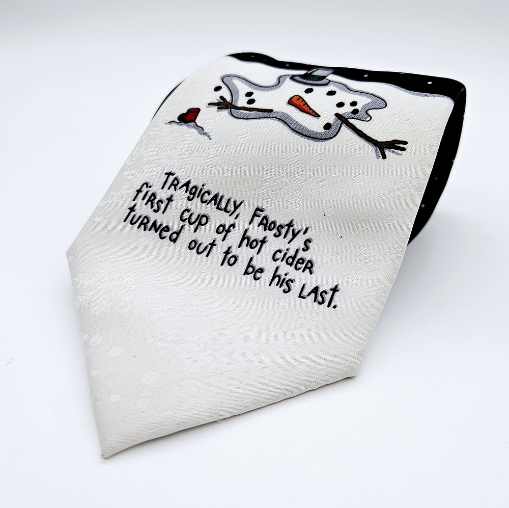 JINGLE BELLS | Frosty hot cider holiday Christmas winter novelty neck tie
